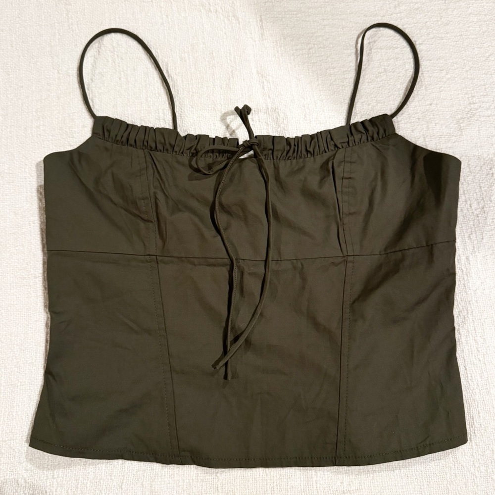 PacSun La Hearts Dark Olive Camisole Top